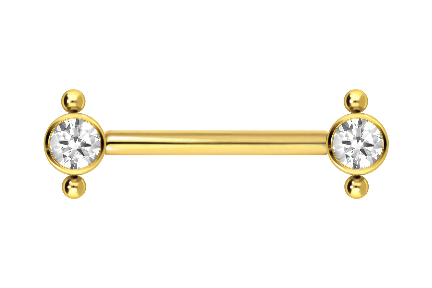 Titan Barbell mit Push Fit KRISTALL + 2 KUGELN